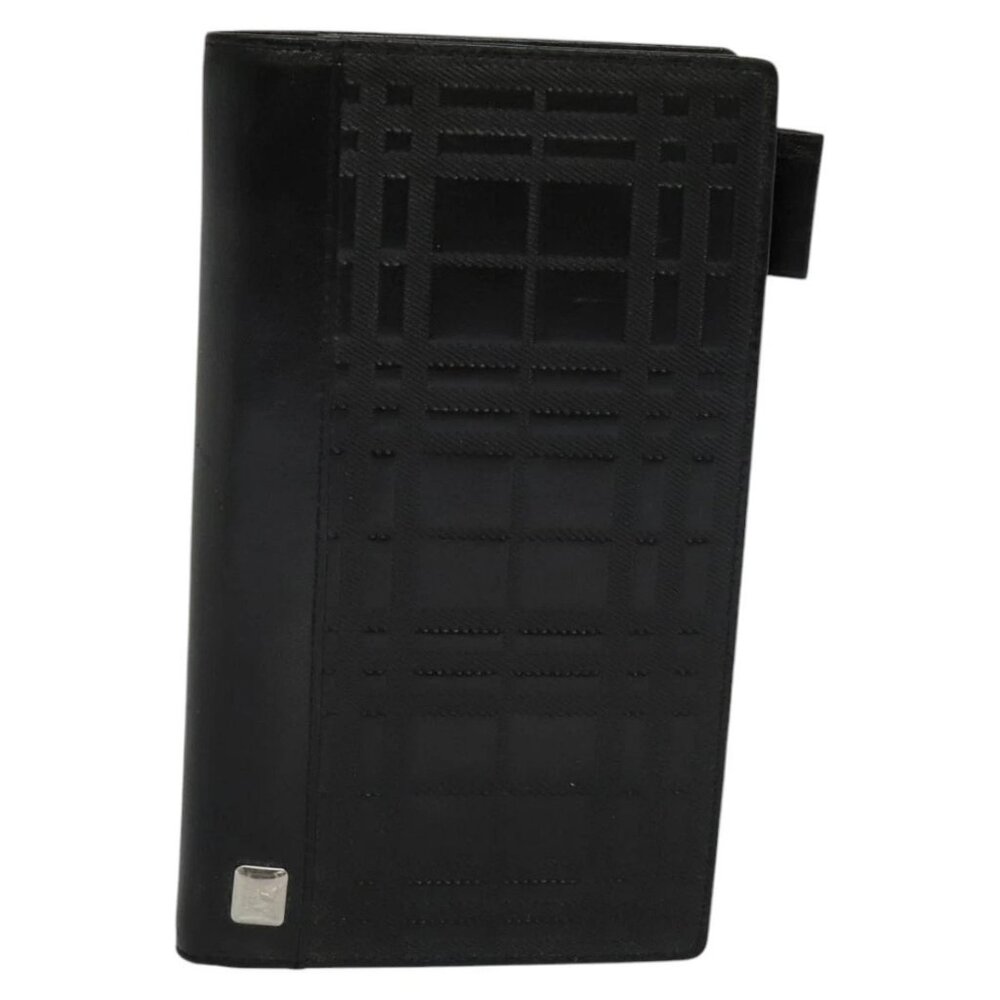 BURBERRY Day Planner Cover Leather Black Auth 108507
